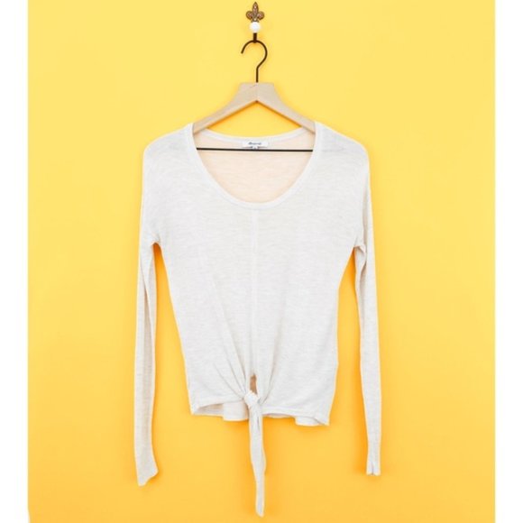 Madewell Modern Tie Front Pullover Sweater Top XXS - Picture 3 of 8